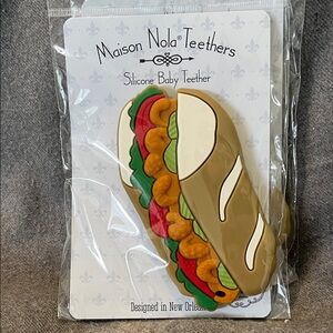 💕 2/$15 Madison NOLA Baby Teether-Shrimp Poboy-NWT